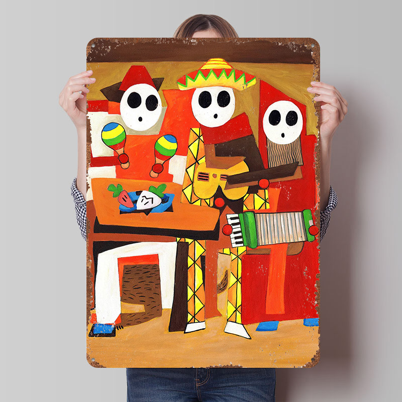 Three Mariachi Guys Tin Plaque - огляд і ціна Retro Gaming Guy