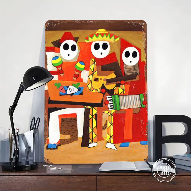 Three Mariachi Guys Tin Plaque - огляд і ціна Retro Gaming Guy