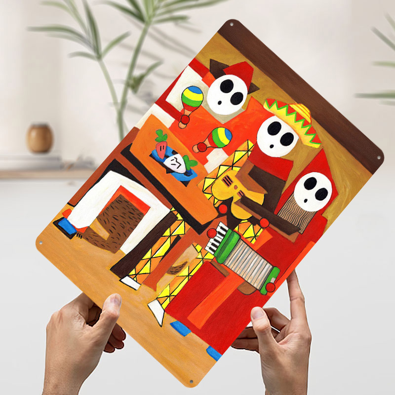 Three Mariachi Guys Tin Plaque - огляд і ціна Retro Gaming Guy