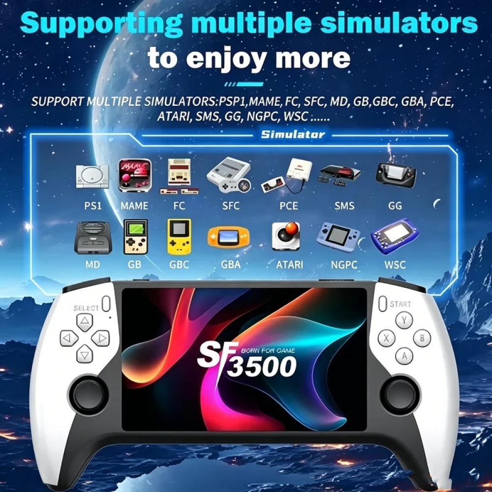 SF3500 5 inch Handheld Game Co - огляд і ціна Console Retro Gaming Portable